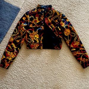 TRUE RELIGION WOME'S BAROQUE PRINT BOMBER JACKET SIZE XS RRP $199